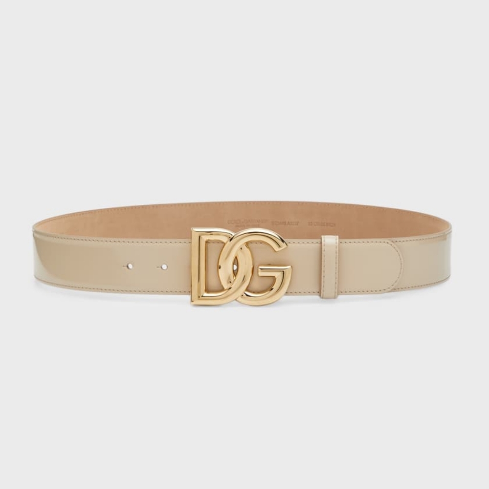 Dolce&Gabbana Interlocking DG Patent Leather Belt